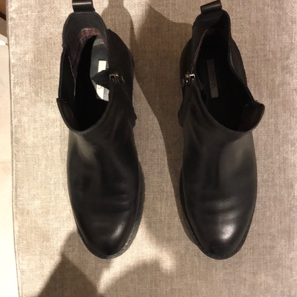 Chelsea boots, Geox Respira, sz7,  black, leather
